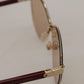 Elegant Gold-Toned UV Protective Sunglasses