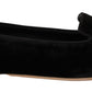 Black DG Sacred Heart Patch Slip On Flat Shoes