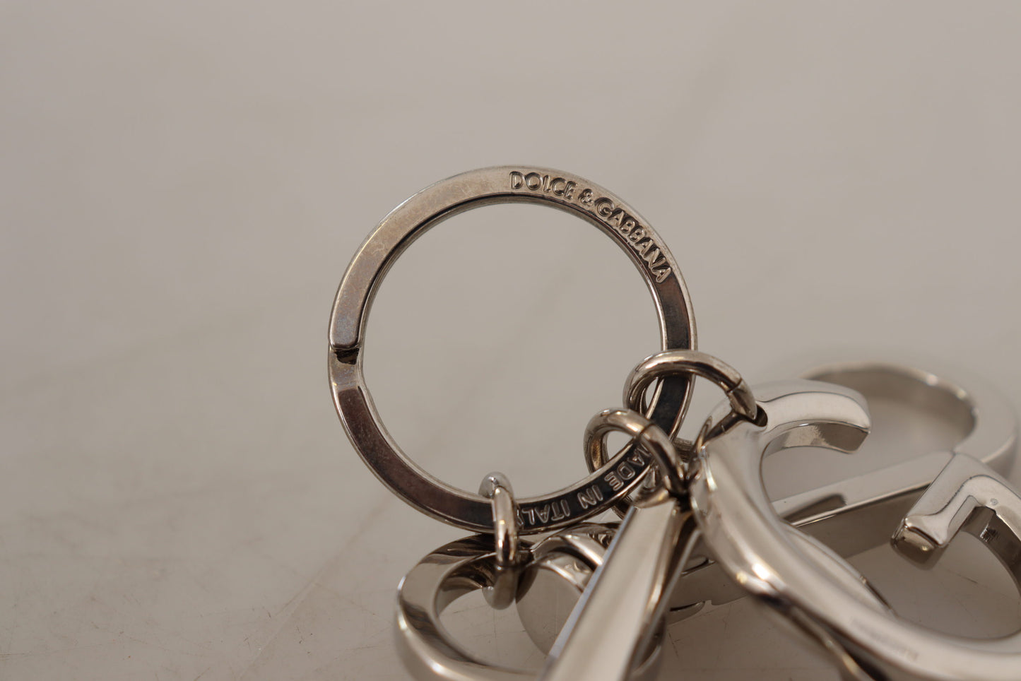 Elegant Silver Brass Keychain Accessory