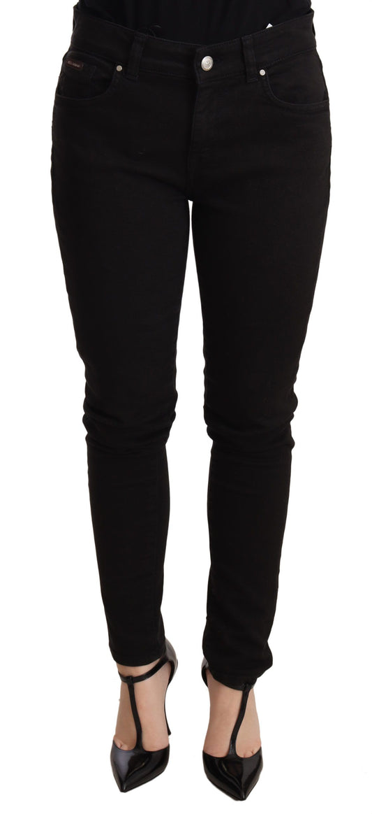 Black Slim Fit Denim Cotton Stretch Jeans