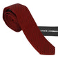Elegant Silk Red Patterned Neck Tie