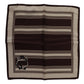 Silk Striped Brown Square Men's Scarf