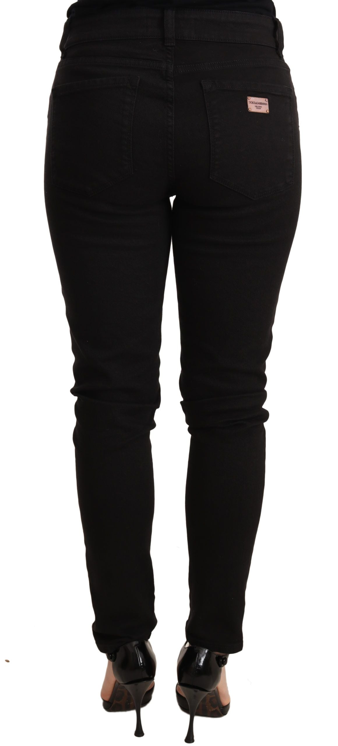 Black Slim Fit Denim Cotton Stretch Jeans