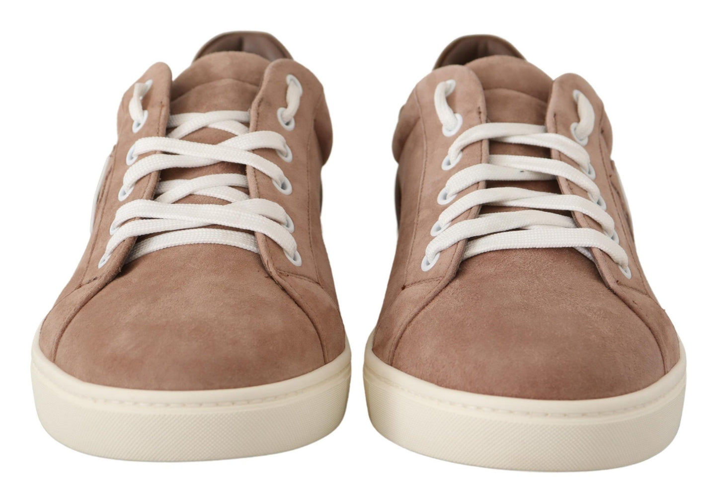 Sleek Brown Leather Sneakers for Men