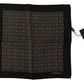 Black Patterned DG Printed Square Handkerchief Scarf