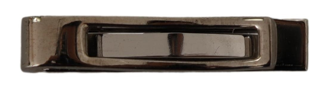 Elegant Silver Tone Brass Tie Clip