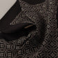 Black Patterned DG Printed Square Handkerchief Scarf