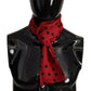 Elegant Silk Men's Scarf in Black & Red