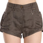 Chic Brown Mid-Waist Micro Mini Shorts