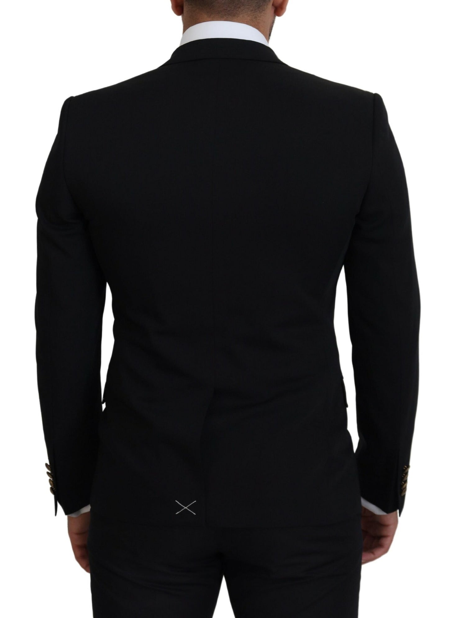 Elegant Black Wool Formal Blazer