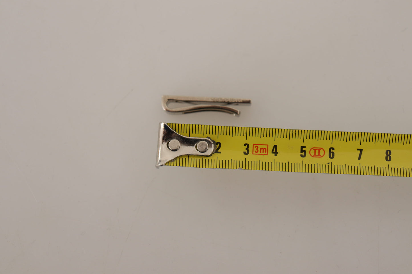 Elegant Silver Tone Brass Tie Clip