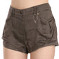 Chic Brown Mid-Waist Micro Mini Shorts