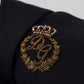 Elegant Black Wool Formal Blazer