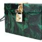 Chic Rose Pink Metallic Sheen Box Bag