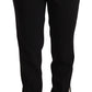 Elegant Striped Wool-Silk Trousers