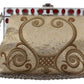 Glamorous Gold Evening Clutch with Crystal Details