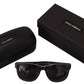 Elegant Black Acetate Sunglasses for Women