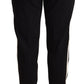 Elegant Striped Wool-Silk Trousers