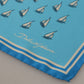 Elegant Light Blue Silk Men's Square Scarf