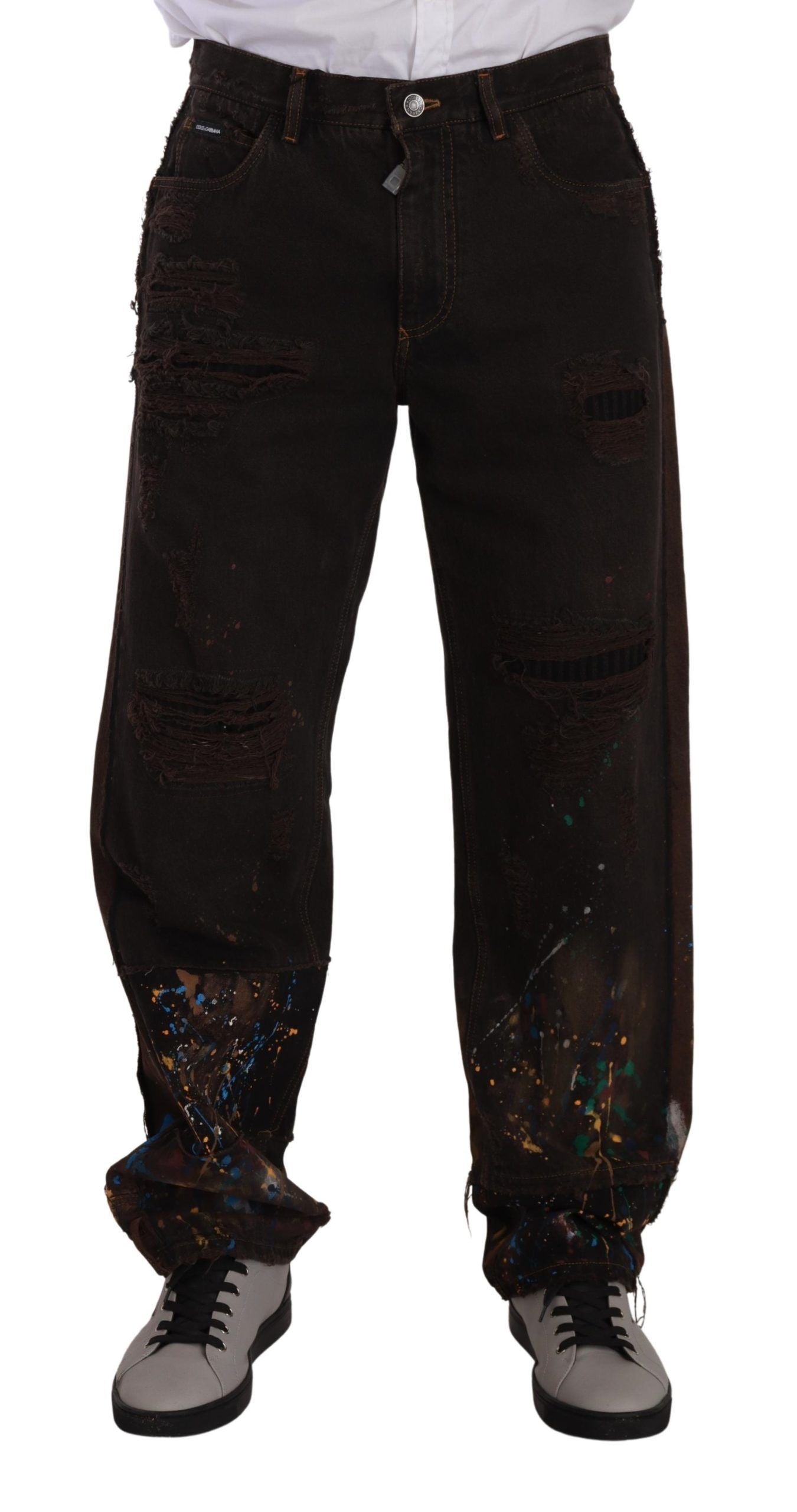 Distressed Baggy Relaxed Denim Jeans