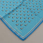 Elegant Light Blue Silk Men's Square Scarf