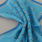 Elegant Light Blue Silk Men's Square Scarf