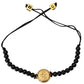 Elegant Men's Glass and Brass Bracelet