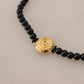 Elegant Men's Glass and Brass Bracelet