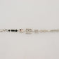Elegant Silver Chain Bracelet with Glass Accents