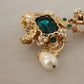 Baroque-Inspired Gold Clip-on Earrings