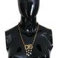 Glimmering Gold Crystal Statement Necklace