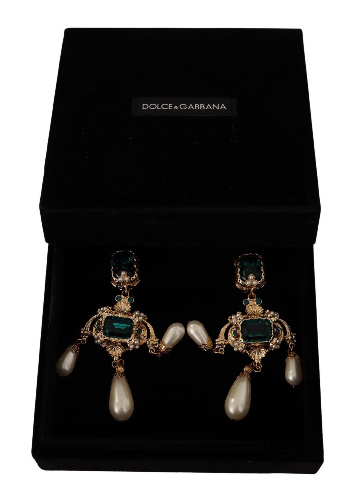 Baroque-Inspired Gold Clip-on Earrings