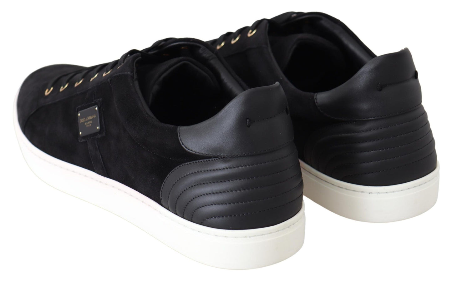 Chic Black Leather Sneakers for Men