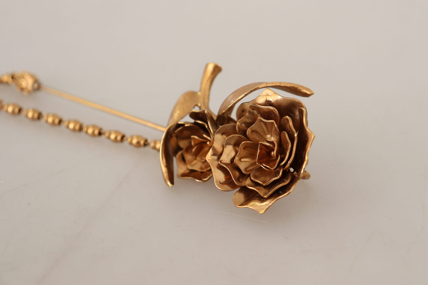 Elegant Gold Tone Brass Brooch Pin