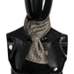 Black Grey Geometric Patterned Shawl Fringe