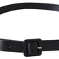 Elegant Black Leather Fashion Belt
