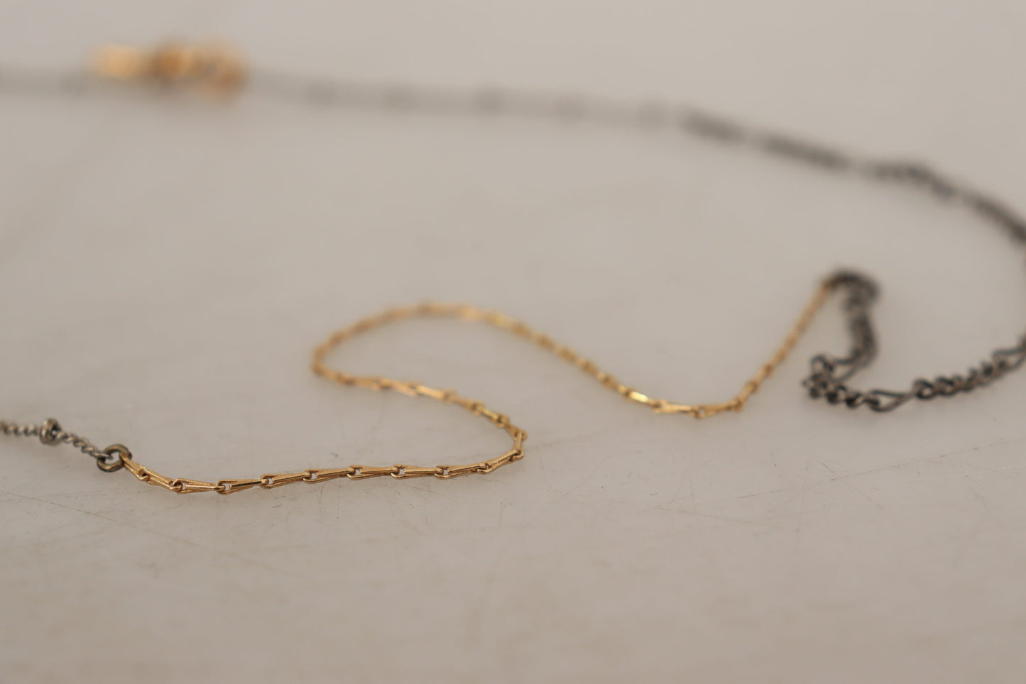 Elegant Gold Tone Clover Charm Necklace