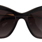 Elegant Black Acetate Sunglasses for Women