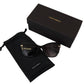 Elegant Black Acetate Sunglasses for Women