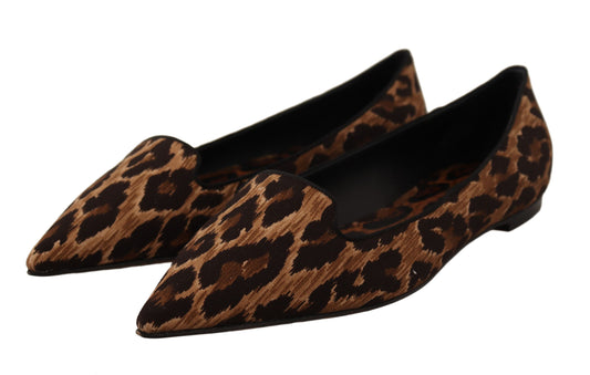 Elegant Leopard Print Loafers Flats