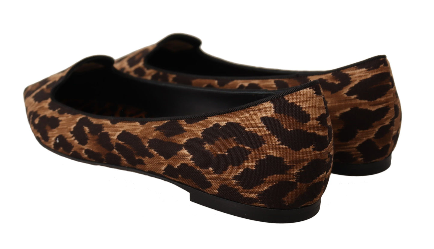 Elegant Leopard Print Loafers Flats