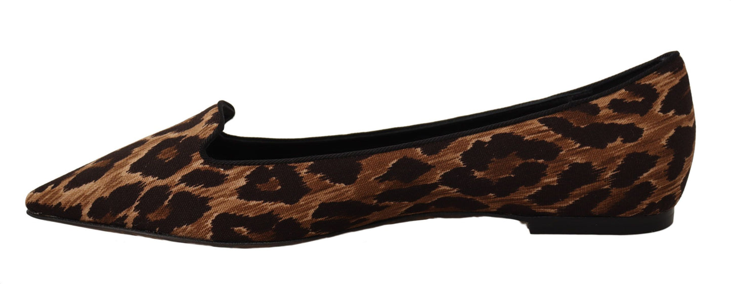 Elegant Leopard Print Loafers Flats