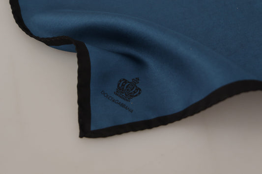 Black Blue DG Crown Printed Square Handkerchief Scarf