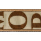 Gold White Textile Leather AMORE Shoulder Strap