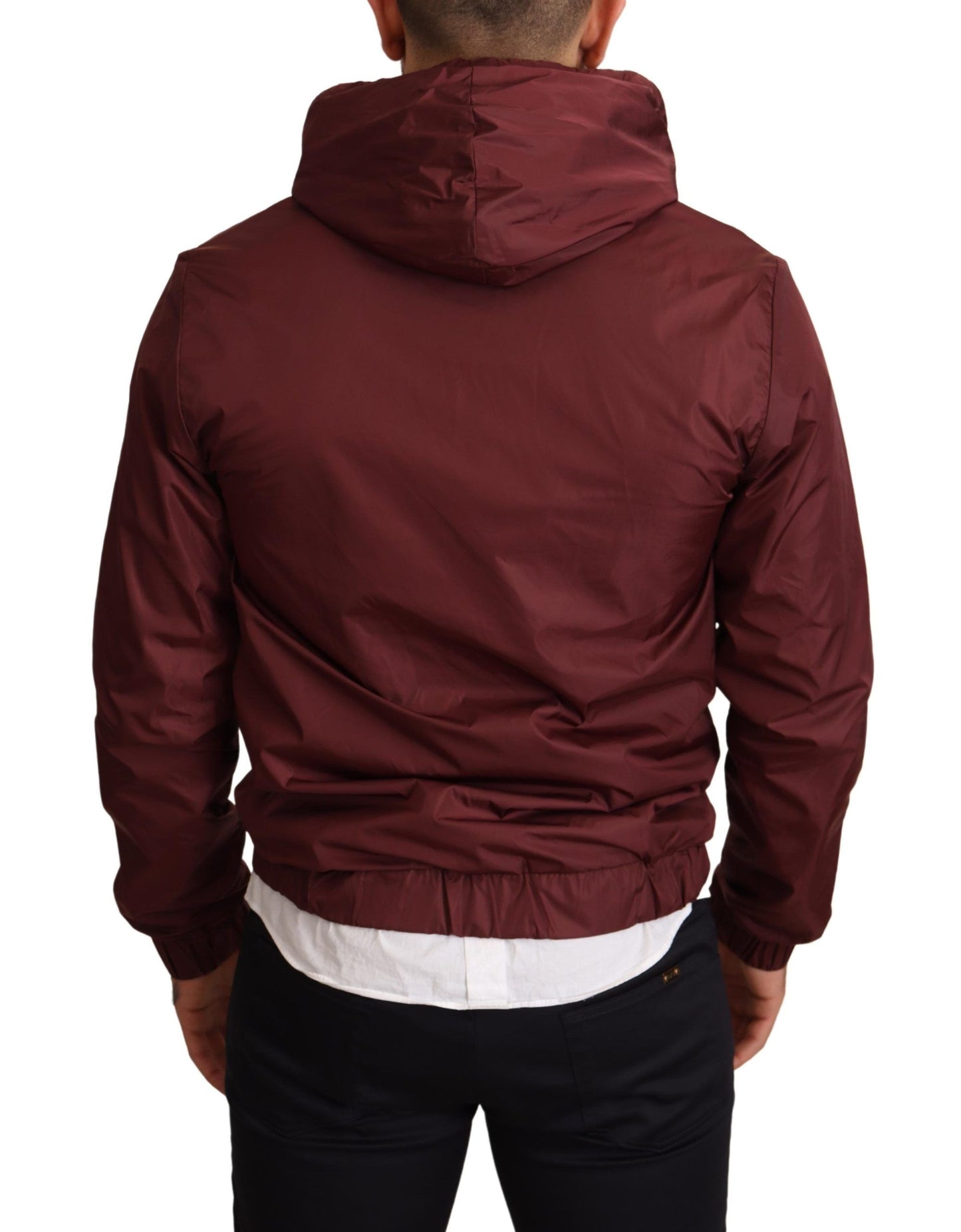 Maroon Luxury Zip Sweater with Hood