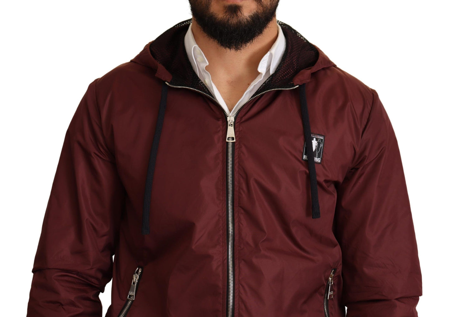 Maroon Luxury Zip Sweater with Hood