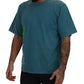 Blue Logo Print Crewneck Cotton T-shirt