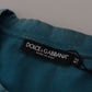 Blue Logo Print Crewneck Cotton T-shirt