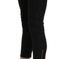 Chic Black Low Waist Skinny Cropped Pants