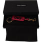 Elegant Leather Keychain in Pink